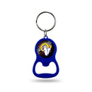 NFL Los Angeles Rams Metal Keychain - Beverage Bottle Opener With Key Ring - Pocket Size By Rico Industries