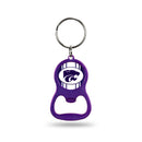 Kansas State University Colored Bottle Opener Keychain - Purple