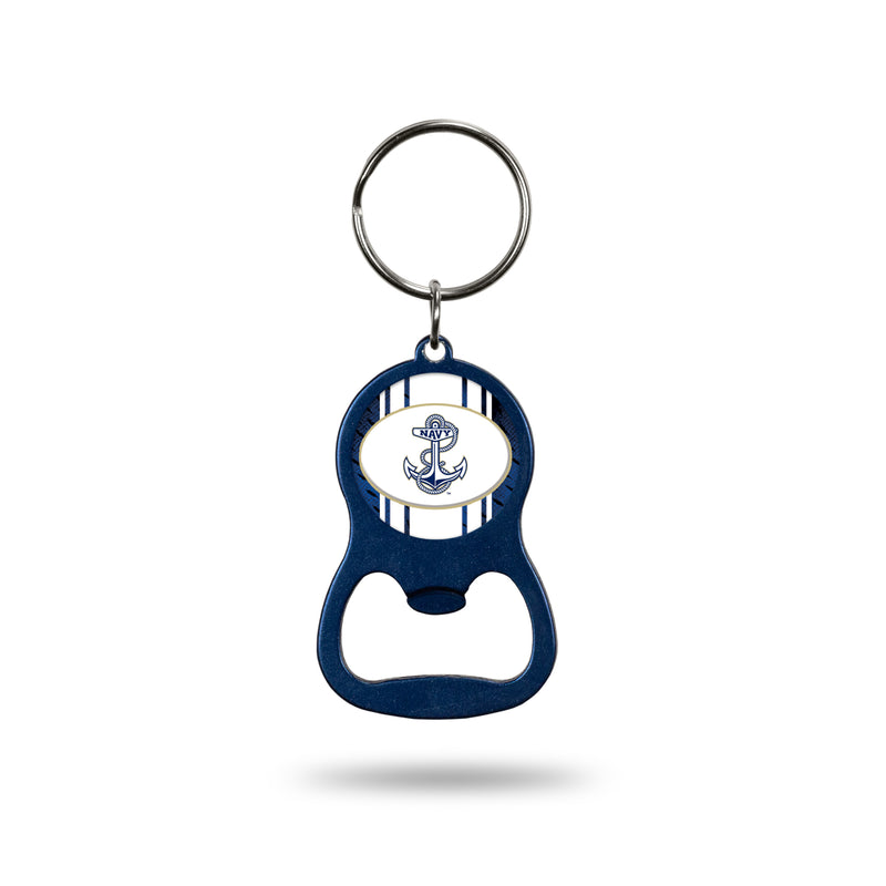 NCAA Naval Academy Midshipmen Metal Keychain - Beverage Bottle Opener With Key Ring - Pocket Size By Rico Industries