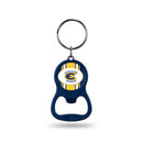 NCAA Wisconsin-Eau Claire Blugolds Metal Keychain - Beverage Bottle Opener With Key Ring - Pocket Size By Rico Industries