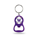 NCAA Washington Huskies Metal Keychain - Beverage Bottle Opener With Key Ring - Pocket Size By Rico Industries