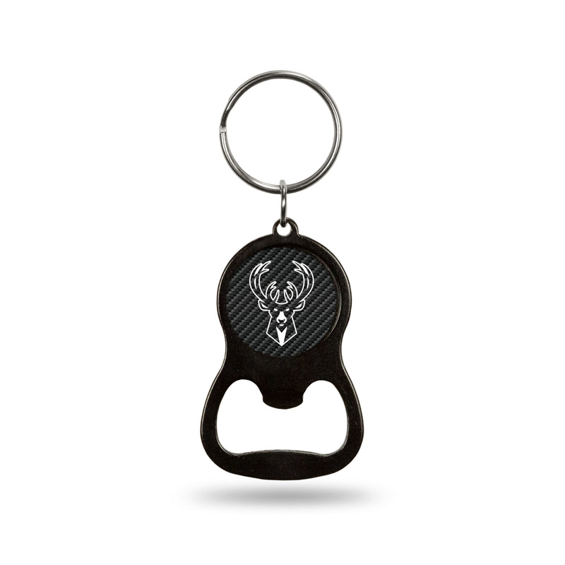NBA Milwaukee Bucks Metal Keychain - Beverage Bottle Opener With Key Ring - Pocket Size By Rico Industries