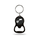 Jazz Carbon Fiber Design Colored Bottle Opener Keychain (Black)
