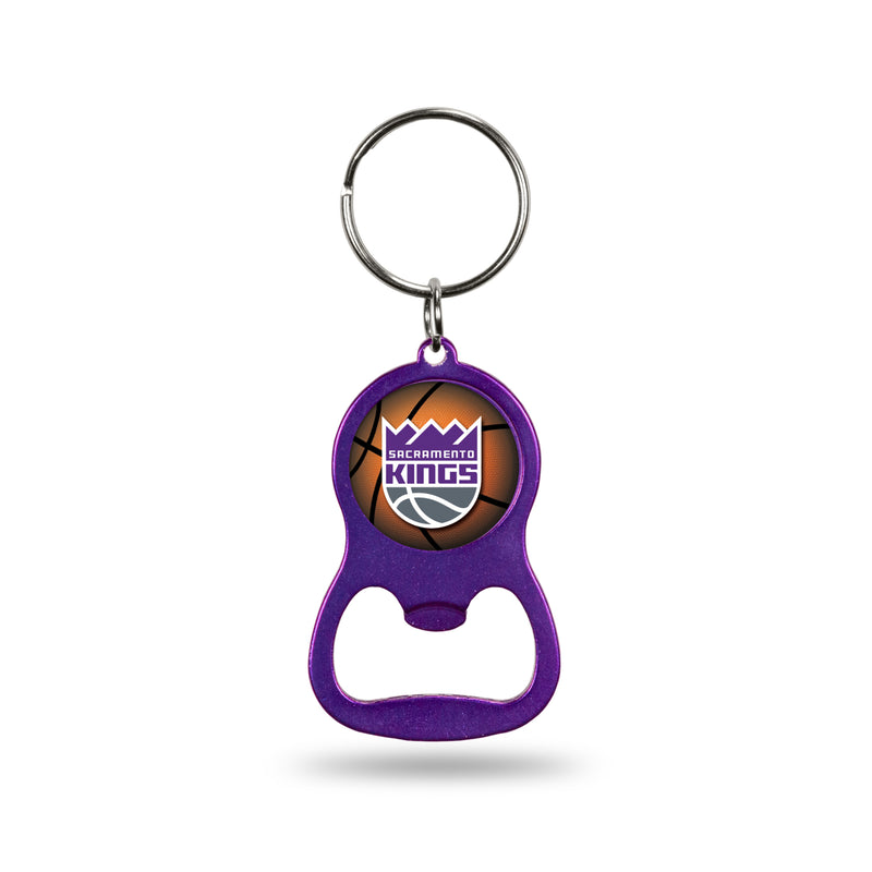 NBA Sacramento Kings Metal Keychain - Beverage Bottle Opener With Key Ring - Pocket Size By Rico Industries