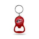 NHL Carolina Hurricanes Metal Keychain - Beverage Bottle Opener With Key Ring - Pocket Size By Rico Industries