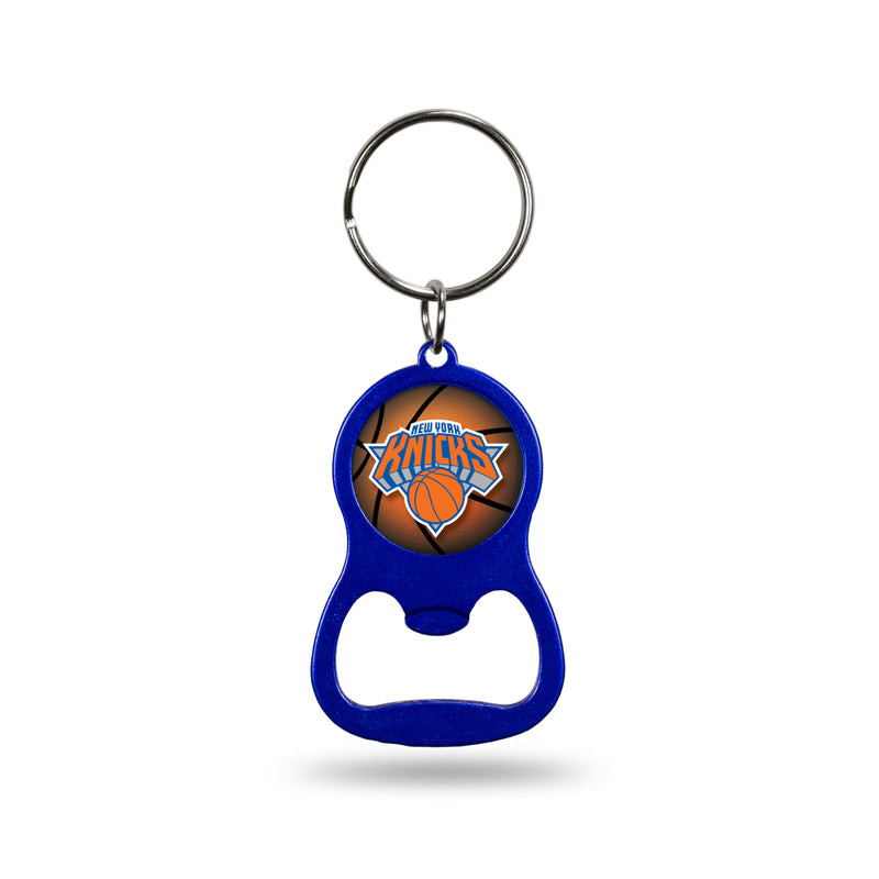 NBA New York Knicks Metal Keychain - Beverage Bottle Opener With Key Ring - Pocket Size By Rico Industries