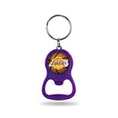NBA Los Angeles Lakers Metal Keychain - Beverage Bottle Opener With Key Ring - Pocket Size By Rico Industries