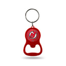 NHL New Jersey Devils Metal Keychain - Beverage Bottle Opener With Key Ring - Pocket Size By Rico Industries
