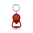 NBA Houston Rockets Metal Keychain - Beverage Bottle Opener With Key Ring - Pocket Size By Rico Industries