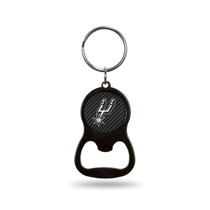 NBA San Antonio Spurs Metal Keychain - Beverage Bottle Opener With Key Ring - Pocket Size By Rico Industries