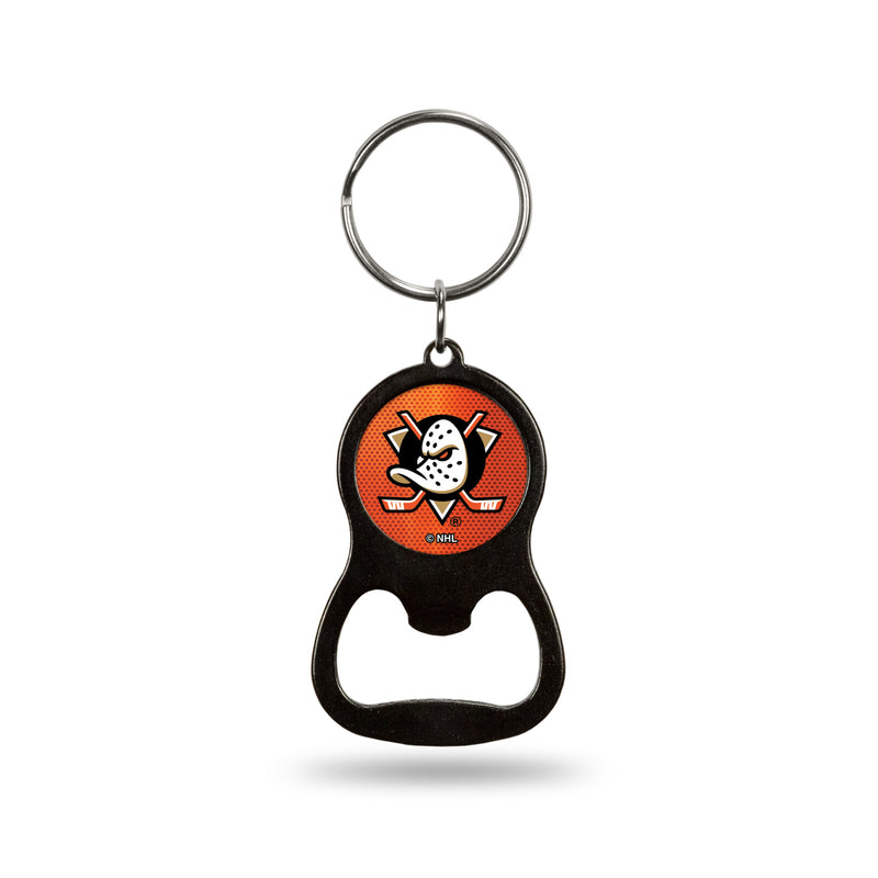 Anaheim Ducks Team Color Bottle Opener Keychain - Black