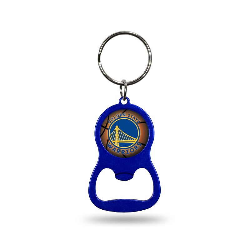 NBA Golden State Warriors Metal Keychain - Beverage Bottle Opener With Key Ring - Pocket Size By Rico Industries
