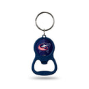 NHL Columbus Blue Jackets Metal Keychain - Beverage Bottle Opener With Key Ring - Pocket Size By Rico Industries