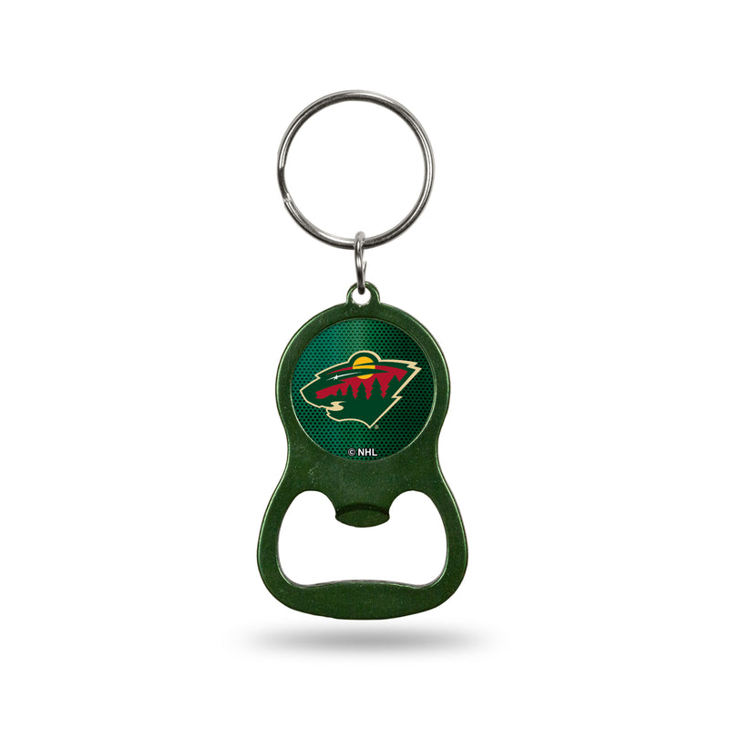 NHL Minnesota Wild Metal Keychain - Beverage Bottle Opener With Key Ring - Pocket Size By Rico Industries