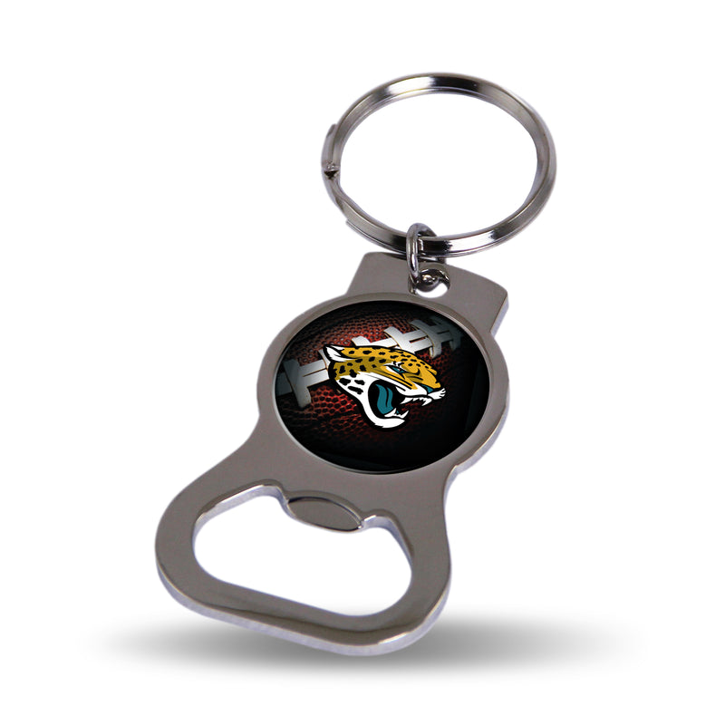 NFL Jacksonville Jaguars Metal Keychain - Beverage Bottle Opener With Key Ring - Pocket Size By Rico Industries