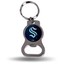 NHL Seattle Kraken Metal Keychain - Beverage Bottle Opener With Key Ring - Pocket Size By Rico Industries