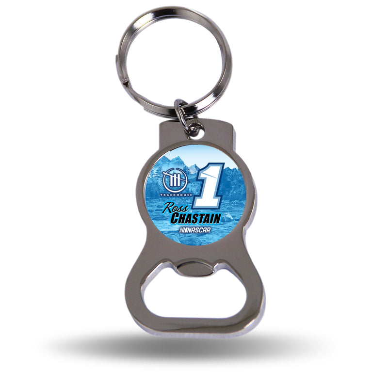 Ross Chastain No. 1 Silver Bottle Opener Keychain