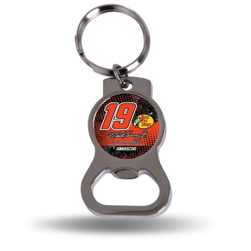 Martin Truex Jr No. 19 Silver Bottle Opener Keychain