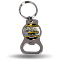 Christopher Bell No. 20 Silver Bottle Opener Keychain