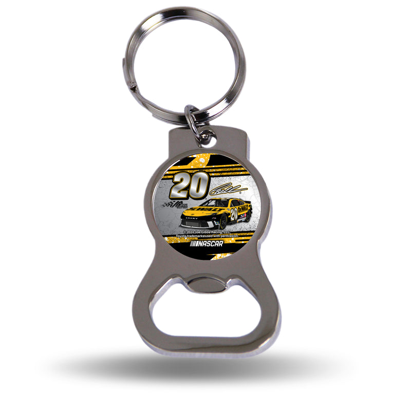 Christopher Bell No. 20 Silver Bottle Opener Keychain