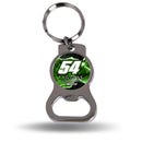 Ty Gibbs No. 54 Silver Bottle Opener Keychain
