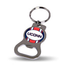 NCAA Connecticut Huskies Metal Keychain - Beverage Bottle Opener With Key Ring - Pocket Size By Rico Industries