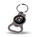 NFL Las Vegas Raiders Metal Keychain - Beverage Bottle Opener With Key Ring - Pocket Size By Rico Industries