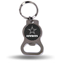NFL Dallas Cowboys Metal Keychain - Beverage Bottle Opener With Key Ring - Pocket Size By Rico Industries