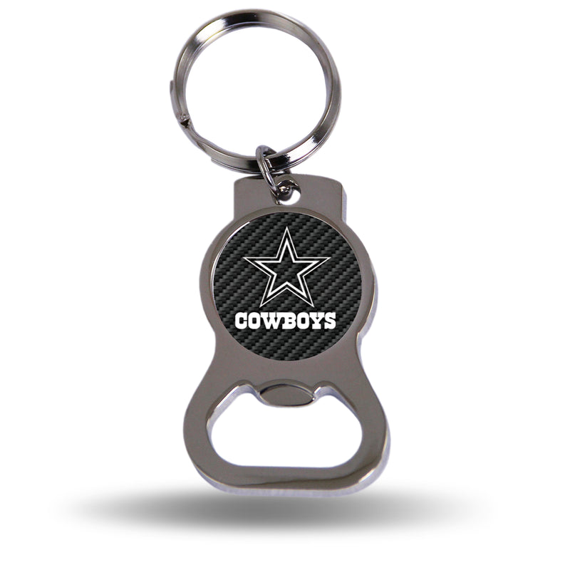 NFL Dallas Cowboys Metal Keychain - Beverage Bottle Opener With Key Ring - Pocket Size By Rico Industries