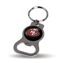 NFL San Francisco 49ers Metal Keychain - Beverage Bottle Opener With Key Ring - Pocket Size By Rico Industries