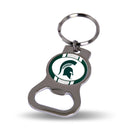 NCAA Michigan State Spartans Metal Keychain - Beverage Bottle Opener With Key Ring - Pocket Size By Rico Industries