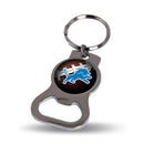 NFL Detroit Lions Metal Keychain - Beverage Bottle Opener With Key Ring - Pocket Size By Rico Industries