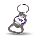 NCAA TCU Horned Frogs Metal Keychain - Beverage Bottle Opener With Key Ring - Pocket Size By Rico Industries