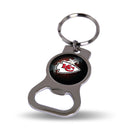 NFL Kansas City Chiefs Metal Keychain - Beverage Bottle Opener With Key Ring - Pocket Size By Rico Industries
