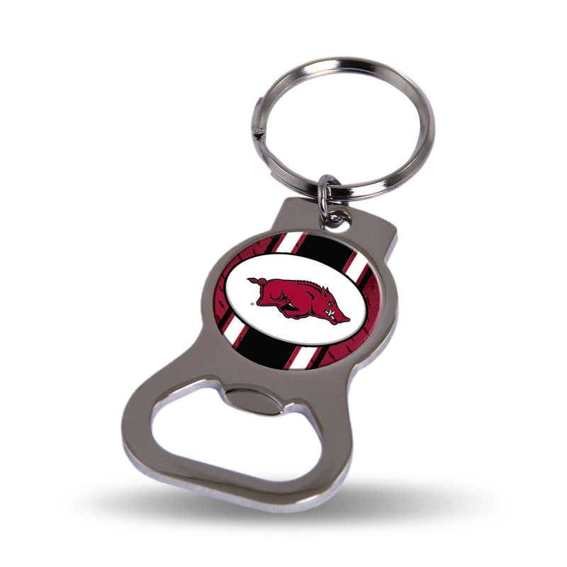 NCAA Arkansas Razorbacks Metal Keychain - Beverage Bottle Opener With Key Ring - Pocket Size By Rico Industries