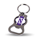 NCAA Northwestern Wildcats Metal Keychain - Beverage Bottle Opener With Key Ring - Pocket Size By Rico Industries