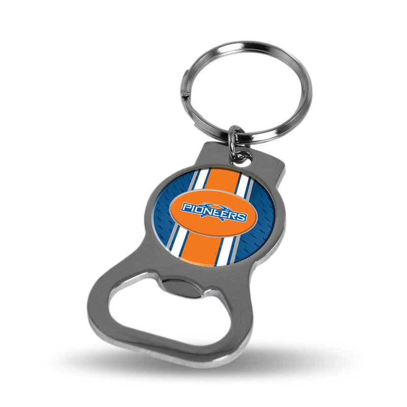 NCAA Wisconsin-Platteville Pioneers Metal Keychain - Beverage Bottle Opener With Key Ring - Pocket Size By Rico Industries