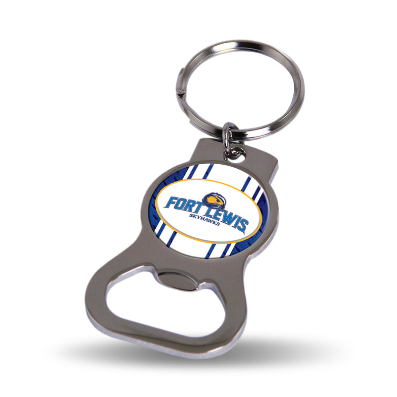 NCAA Fort Lewis Skyhawks Metal Keychain - Beverage Bottle Opener With Key Ring - Pocket Size By Rico Industries