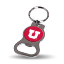 NCAA Utah Utes Metal Keychain - Beverage Bottle Opener With Key Ring - Pocket Size By Rico Industries