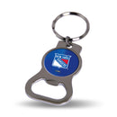 NHL New York Rangers Metal Keychain - Beverage Bottle Opener With Key Ring - Pocket Size By Rico Industries