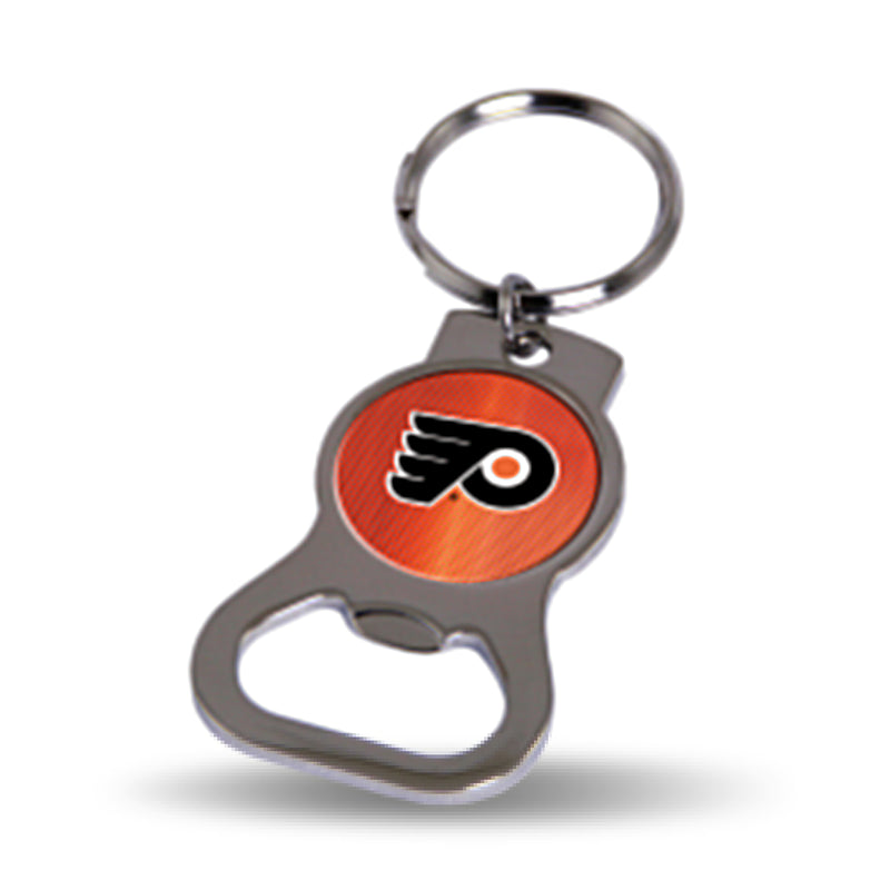 NHL Philadelphia Flyers Metal Keychain - Beverage Bottle Opener With Key Ring - Pocket Size By Rico Industries