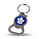 NHL Toronto Maple Leafs Metal Keychain - Beverage Bottle Opener With Key Ring - Pocket Size By Rico Industries