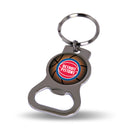 NBA Detroit Pistons Metal Keychain - Beverage Bottle Opener With Key Ring - Pocket Size By Rico Industries