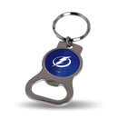 NHL Tampa Bay Lightning Metal Keychain - Beverage Bottle Opener With Key Ring - Pocket Size By Rico Industries