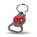 NHL Ottawa Senators Metal Keychain - Beverage Bottle Opener With Key Ring - Pocket Size By Rico Industries