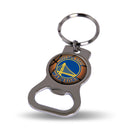 NBA Golden State Warriors Metal Keychain - Beverage Bottle Opener With Key Ring - Pocket Size By Rico Industries