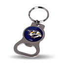 NHL Nashville Predators Metal Keychain - Beverage Bottle Opener With Key Ring - Pocket Size By Rico Industries