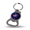 NHL Columbus Blue Jackets Metal Keychain - Beverage Bottle Opener With Key Ring - Pocket Size By Rico Industries