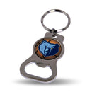 NBA Memphis Grizzlies Metal Keychain - Beverage Bottle Opener With Key Ring - Pocket Size By Rico Industries