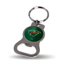 NHL Minnesota Wild Metal Keychain - Beverage Bottle Opener With Key Ring - Pocket Size By Rico Industries